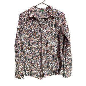 United Colors of Benetton Floral Button Down Shirt Size S Multicolor